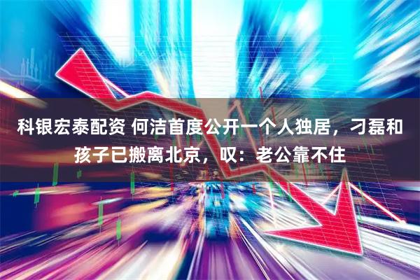 科银宏泰配资 何洁首度公开一个人独居，刁磊和孩子已搬离北京，叹：老公靠不住