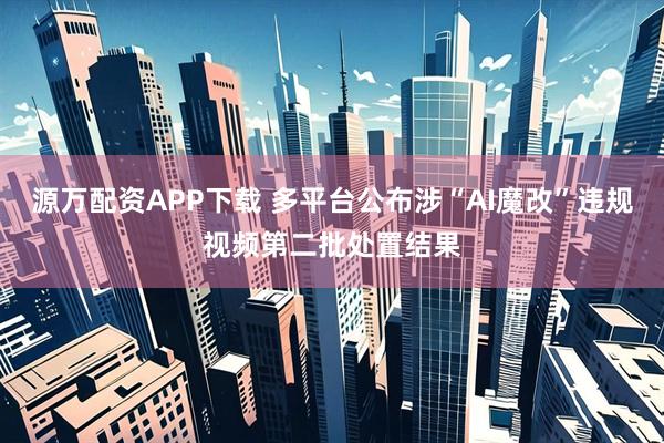 源万配资APP下载 多平台公布涉“AI魔改”违规视频第二批处置结果
