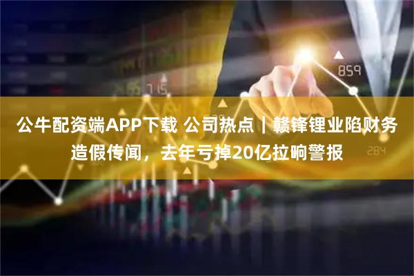 公牛配资端APP下载 公司热点｜赣锋锂业陷财务造假传闻，去年亏掉20亿拉响警报